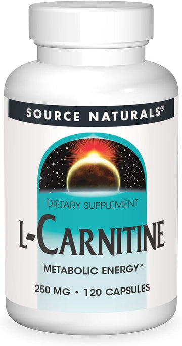 Source Naturals L-Carnitine, Metabolic Energy*, 250mg - 120 Capsules