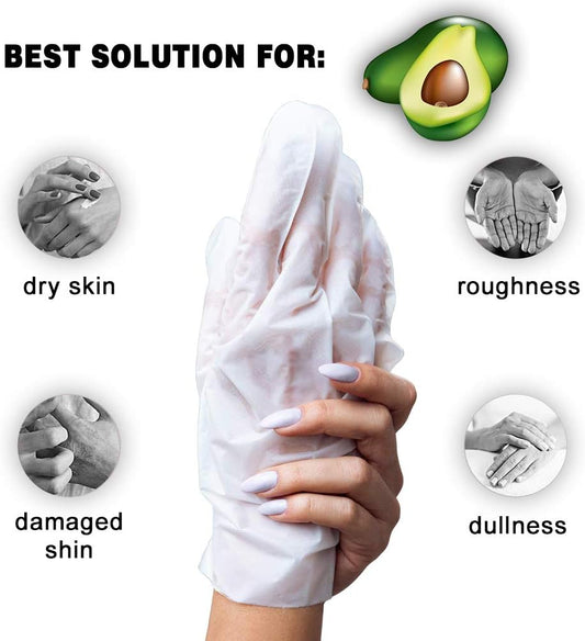 5 Pairs MOND'SUB Moisturizing Gloves | Natural & Organic Moisturizing Hand Masks for Dry Skins | Collagen Spa Treatment with Vitamin C| Professional Hydrating Gloves for Brightening & Whitening Skins