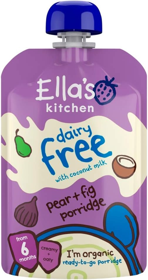 Ella'S Kitchen Organic Coconut Milk,Oats,Pear,Fig 6M+ Stage 1, 100 G (Pack Of 6)