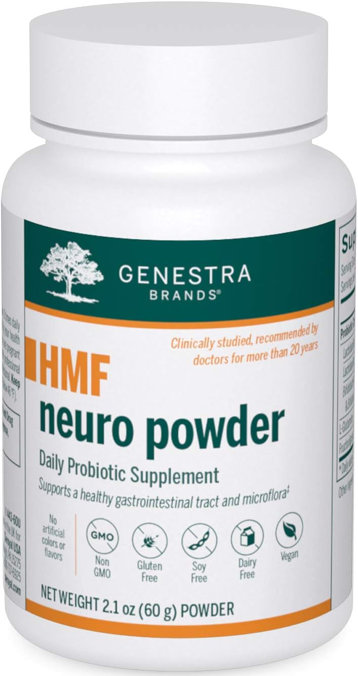 Genestra Brands Hmf Neuro Powder | Five Strains Of Probiotics To Promote Gi Health | 2.1 Ounces Powder