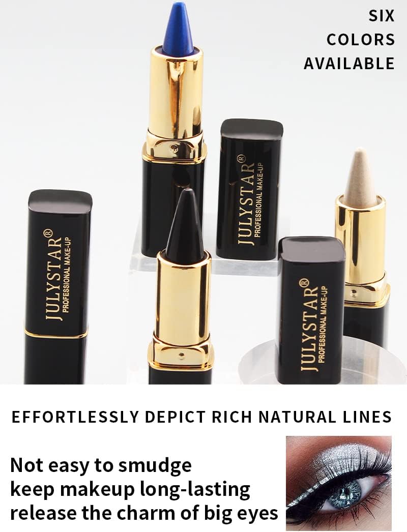 Julystar Rich And Colorful Natural Waterproof Eyeliner Pen Is Easy To Color, Quick-Drying And Lasting Moisturizing Eyeliner (06#)