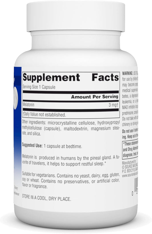 Source Naturals Melatonin 3 Mg - 120 Vegetarian Capsules