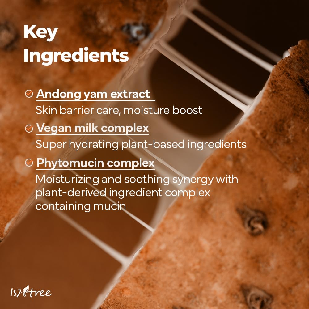 Isntree Yam Root Vegan Milk Cleanser 220Ml, 7.43 Fl.Oz | Korean Facial Cleanser For Sensitive Skin | Rich & Creamy Texture | Hydrating & Mild | Vegan & Cruelty-Free Skincare : Beauty & Personal Care