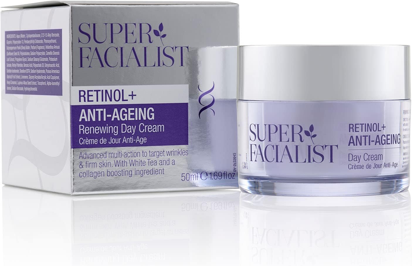 Super Facialist Retinol Anti-Ageing Day Cream 50Ml Agedefying Face Cream With Hyaluronic Acid Reduces The Apperance Of Wrinkles & Promotes Skins Firmness While Moisturising