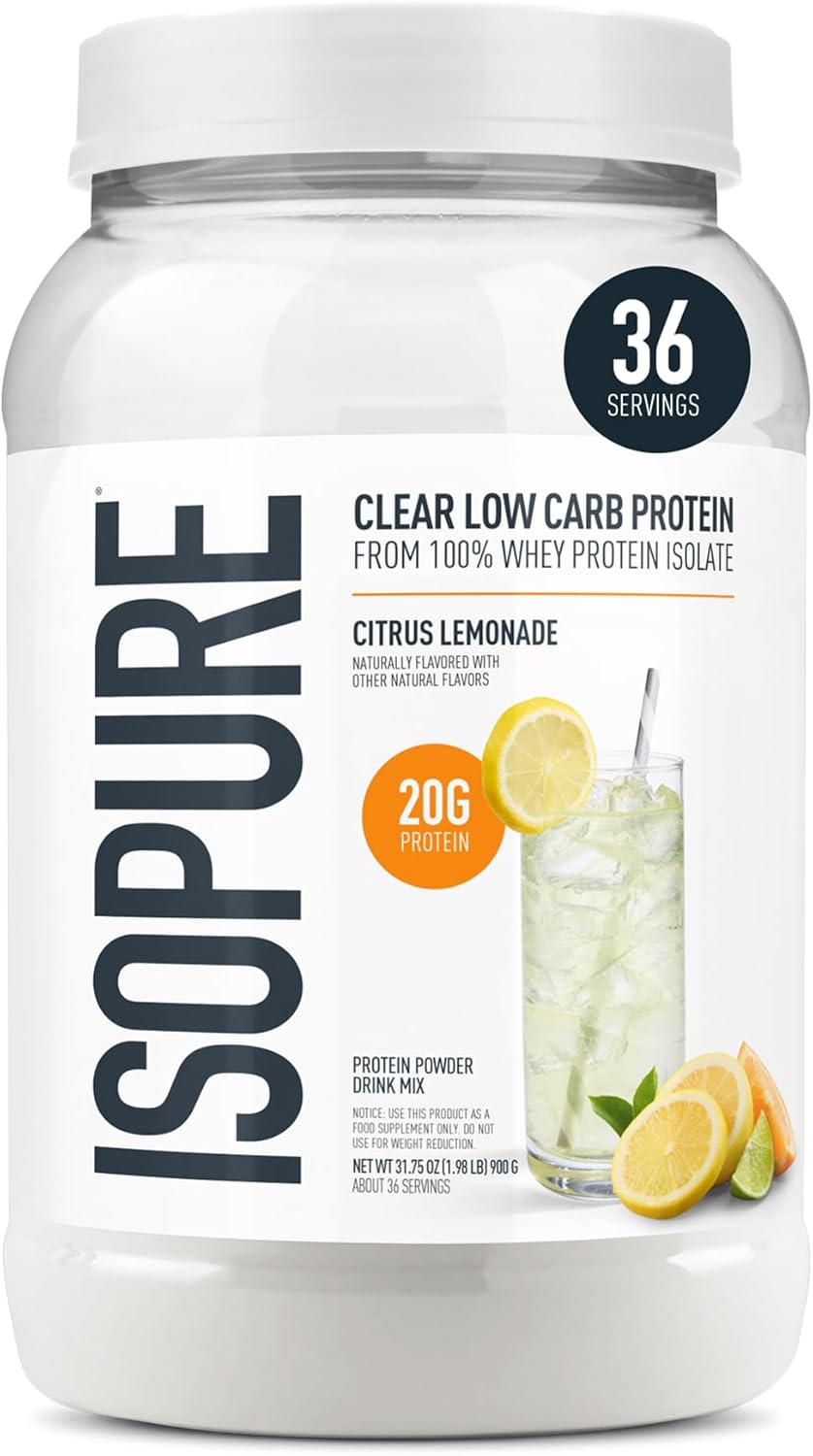 Isopure Infusions, Refreshingly Light Fruit Flavored Whey Protein Isolate Powder, "Shake Vigorously & Infuses In A Minute", Pineapple Orange Banana, 16 Servings