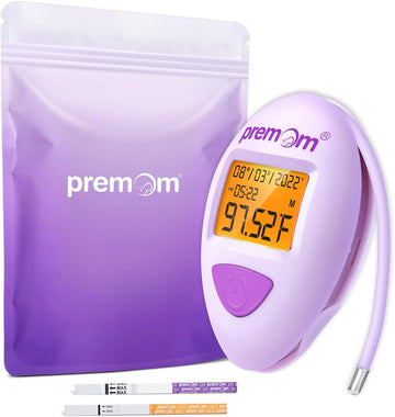 Premom 40 Ovulation Tests + 10 Pregnancy Tests + Basal Body Thermometer for Ovulation Tracking EBT 380