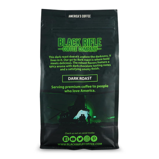 Black Rifle Coffee Company Beyond Black, Dark Roast Whole Coffee Beans, 12 Oz Bag