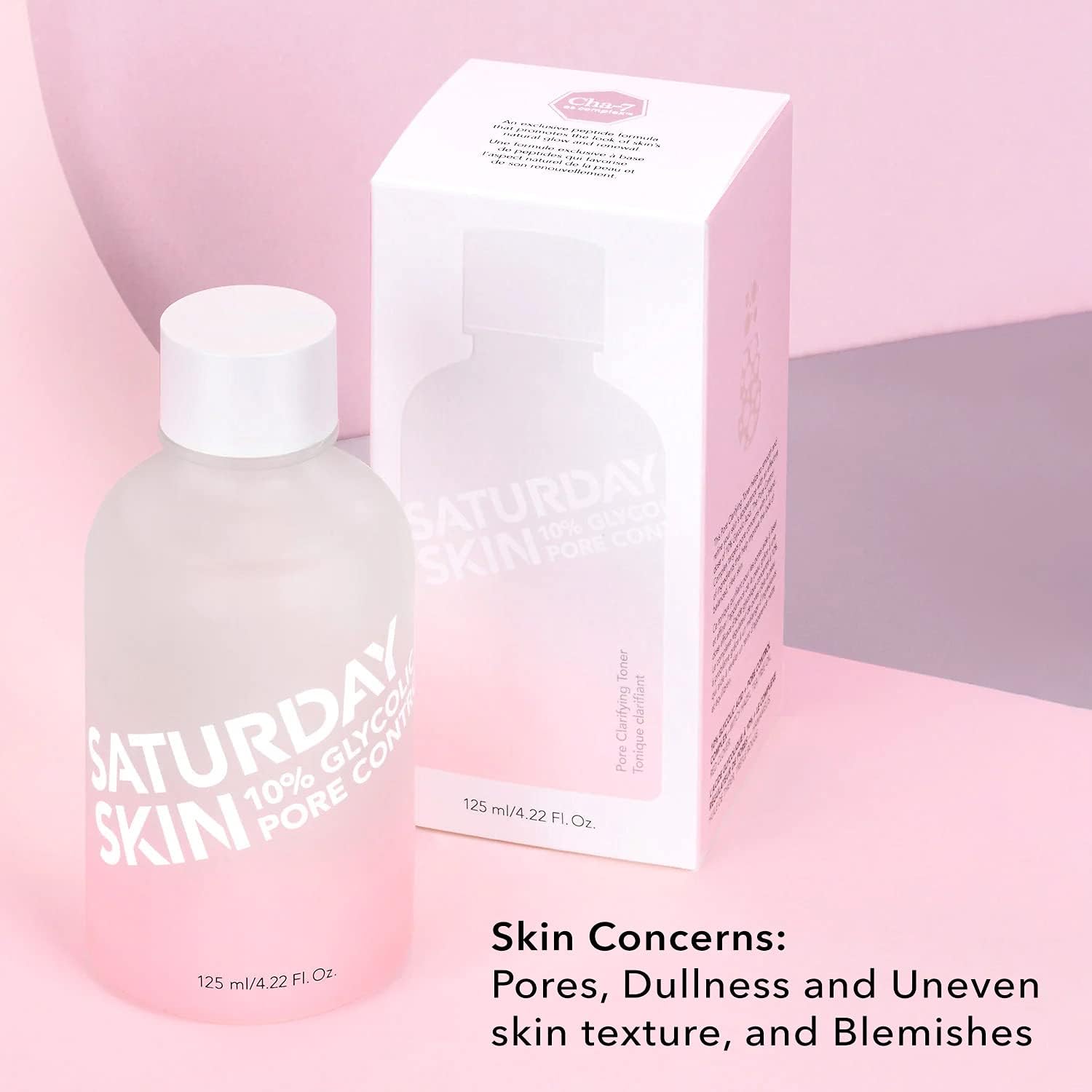 Saturday Skin Pore Clarifying Toner 10% Glycolic Acid&Aha Deep Cleansing Astringent Facial Toner,Hypoallergenic Skin-Purifying Face Toner To Cleanse, Recondition And Purify Skin, Non-Comedogenic : Beauty & Personal Care