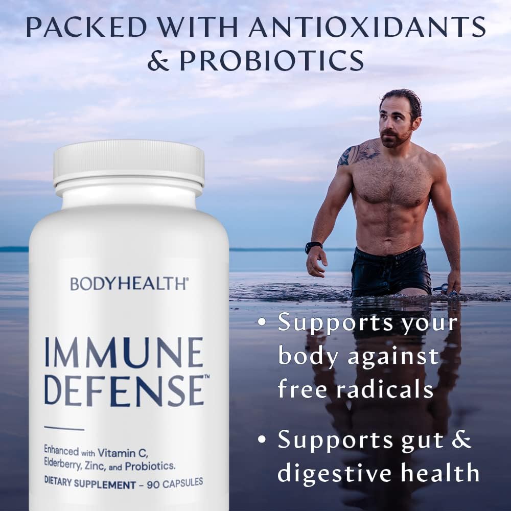 BodyHealth Immune Defense, Immune Support (90 Capsules), Elderberry with Zinc and Vitamin C for Adults, Immunity Boost with Echinacea, Astragalus and Probiotics : Health & Household