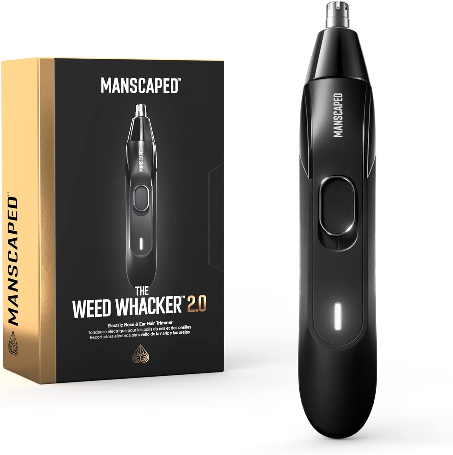 MANSCAPED® The Handyman™ Travel Duo Includes The Weed Whacker® 2.0 Nose & Ear Hair Trimmer and Portable Men’s Compact Facial Hair Shaver with Long-Hair Leveler & Foil Blades : Beauty & Personal Care