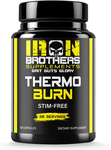 Iron Brothers Supplements Stimulant Free Fat Burners For Women And Men – Weight Loss - Non Stim Thermogenic Fat Burner – Dietary Supplement – Metabolism Booster With Cayenne Pepper – 30 Day Supply