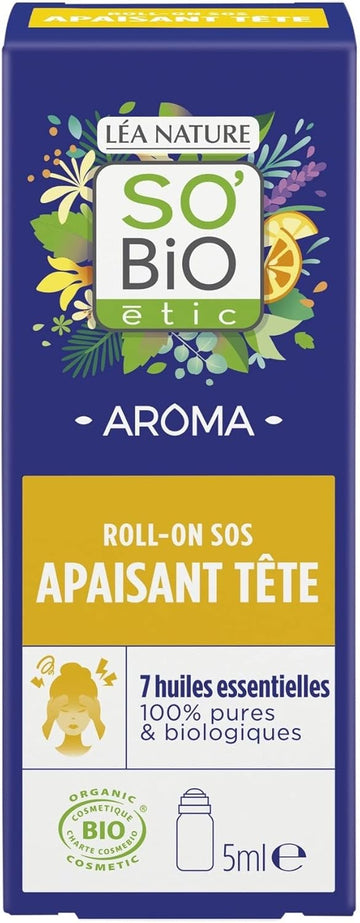 So'Bio Étic Organic Sos Headache Roll-On, 5 Ml
