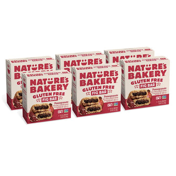 Nature’S Bakery Gluten Free Fig Bars, Pomegranate, Real Fruit, Vegan, Non-Gmo, Snack Bar, 6 Boxes With 6 Twin Packs (36 Twin Packs)