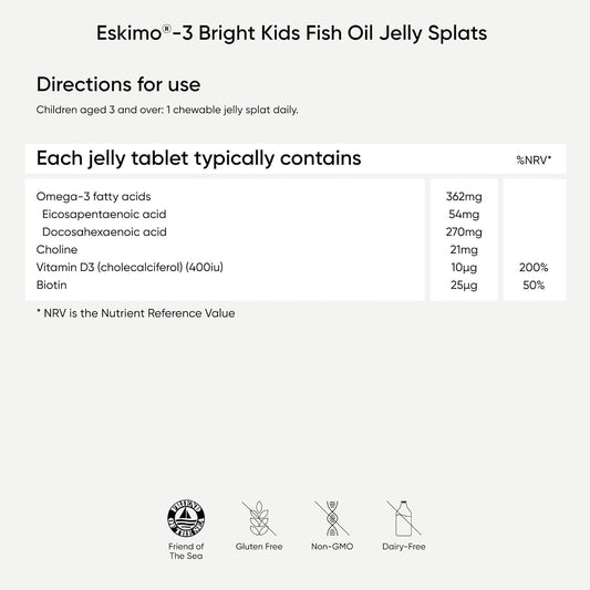 Eskimo-3 Bright Kids Fish Oil - Nutri Advanced - Jelly Splats 27 Servings