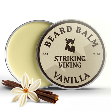 Striking Viking Beard Balm For Men – Light Hold, Citrus, 2 Oz - Leave-In Beard Conditioner With Shea Butter, Tea Tree, Argan & Jojoba Oils - Smooth, Shape, Moisturize & Soften Coarse, Dry Facial Hair