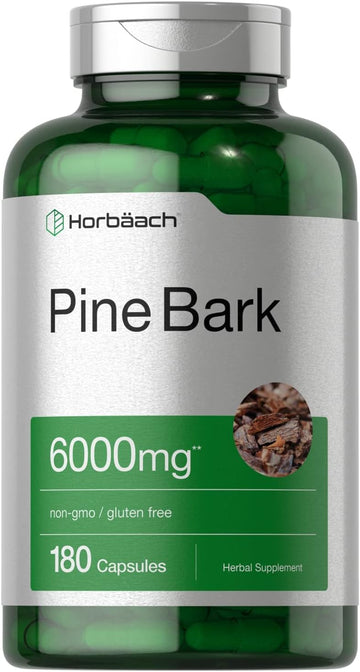 Pine Bark Extract | 6000 mg | 180 Capsules | Standardized to Contain 3