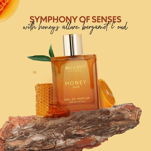 Bellavita Luxury Honey Oud Unisex Perfume 100Ml | Caramel Vanilla Parfum With Patchouli, Honey & Bergamot | Oud Perfume For Women & Men | Arabic Perfume Cologne With Sweet Parfum Oil
