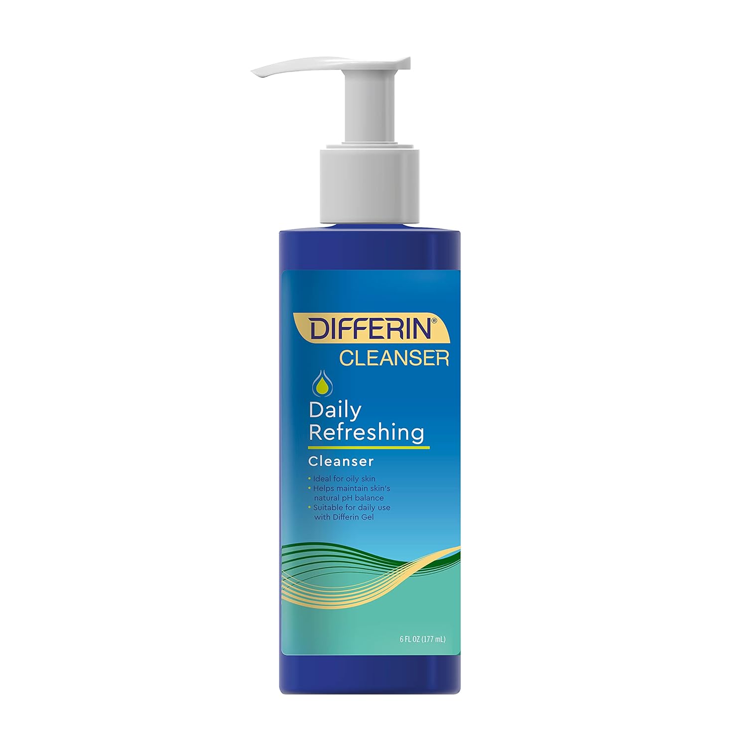 Differin Facial Cleanser By The Makers Of Differin Gel, Daily Refreshing Face Wash, Gentle Skin Care For Acne Prone Sensitive Skin, 6 Oz