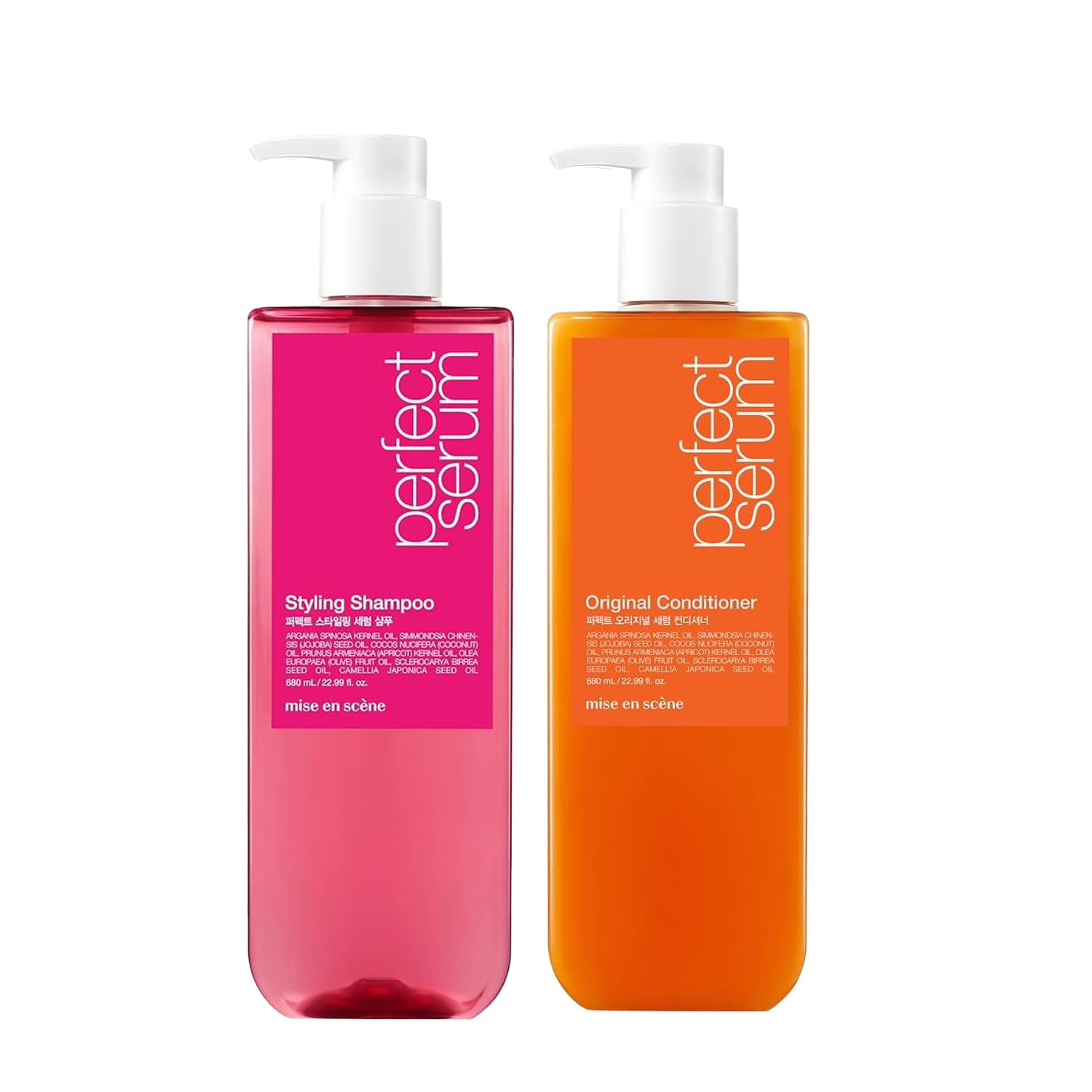 Mise En Scene Perfect 'Styling Serum Shampoo 22.99 Fl Oz Perfect Serum Conditioner Original 22.99 Fl Oz