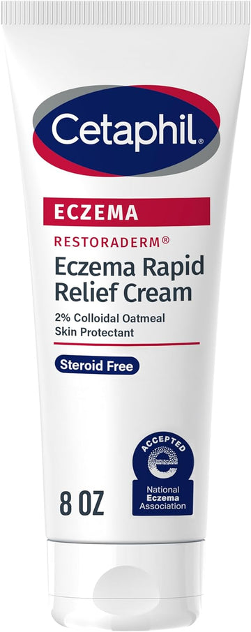 Cetaphil Eczema Restoraderm Flare-Up Relief Cream, For Eczema Prone Skin, 8 Oz, Barrier Repair, 48 Hour Hydration, 2% Skin Protectant Colloidal Oatmeal, Steroid Free