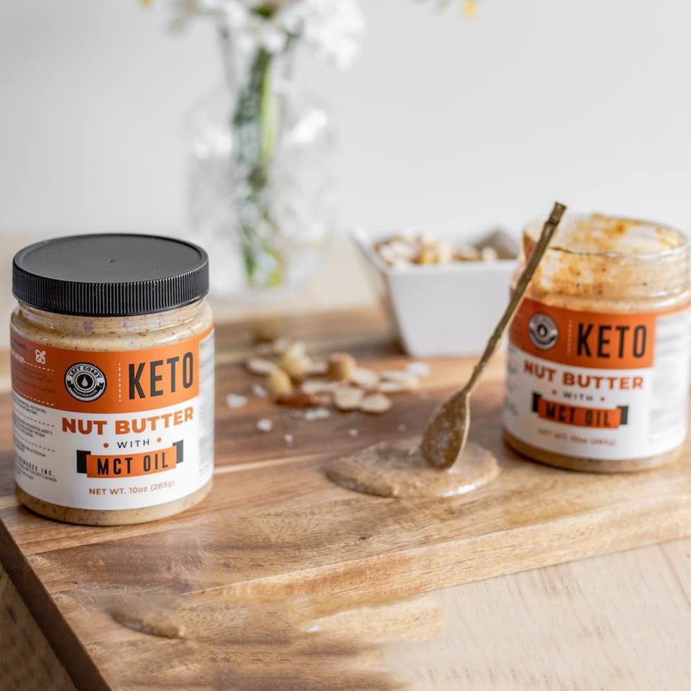 Keto Nut Butter Fat Bomb, Crunchy - Macadamia Low Carb Nut Butter Blend, Keto Almond Butter with MCT Oil, Cashews (10oz) : Grocery & Gourmet Food