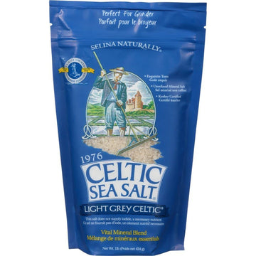 Light Grey Celtic Sea Salt 1 Pound Resealable Bag – Additive-Free, Delicious Sea Salt, Perfect For Cooking, Baking And More - Gluten-Free, Non-Gmo Verified, Kosher And Paleo-Friendly