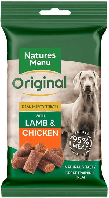 Natures Menu Real Meaty Dog Treats with Lamb and Chicken (12 x 60g)?NMLCT