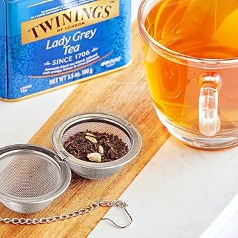 Twinings Lady Grey Loose Leaf Tea, Fragrant, Bright And Light Black Tea Infused With Orange, Lemon, And Bergamot Flavors, Aromatic And Flavorful Blend, 3.53 Oz