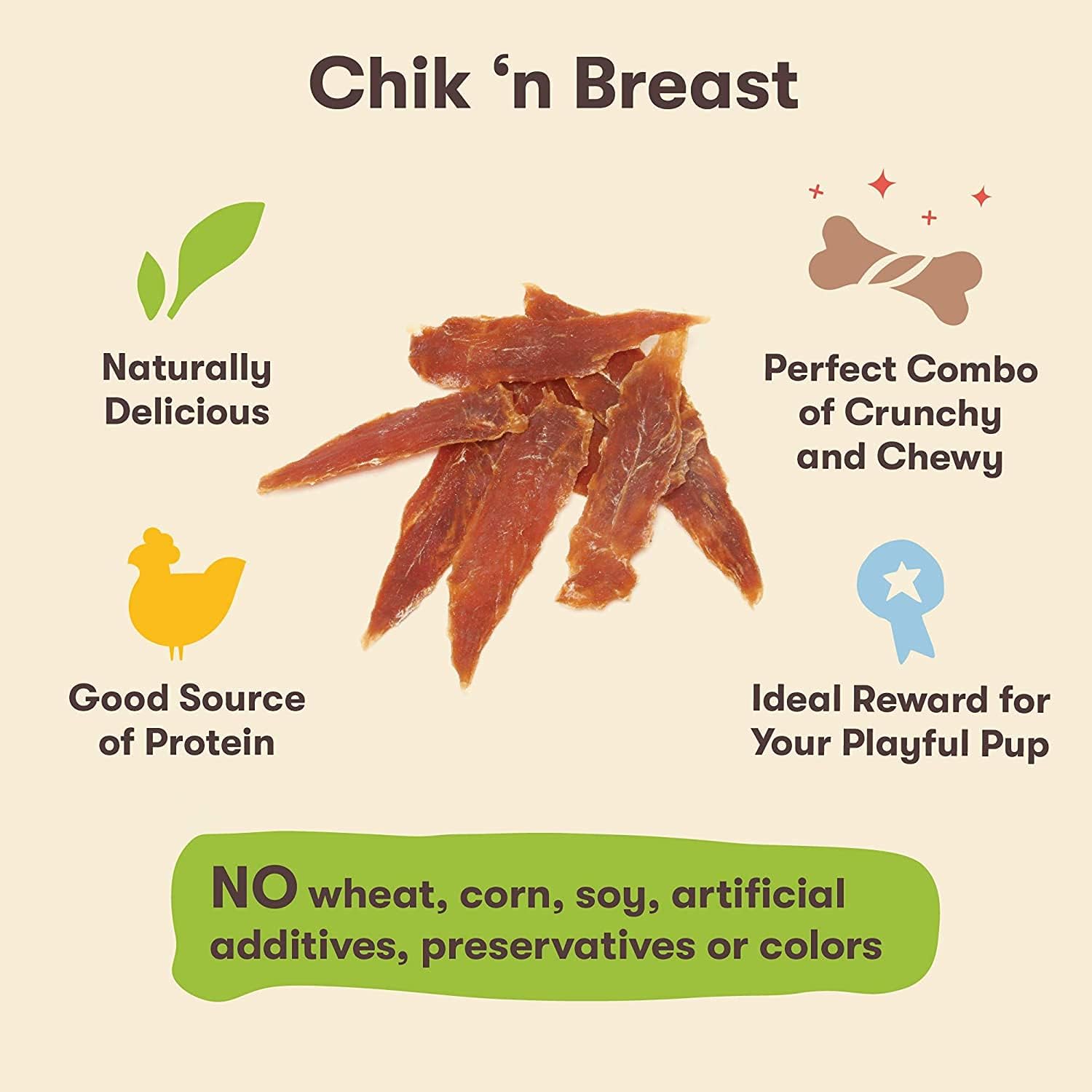 Pet 'n Shape Chik 'n Breast Jerky Dog Treats - 2 Pound : Pet Supplies