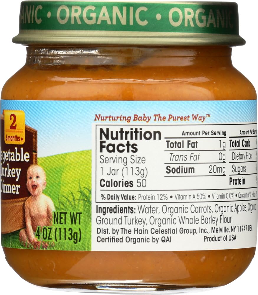 Earth'S Best 2Nd Turkey/Vegetable, 4-Ounce Jars (Pack Of 24)