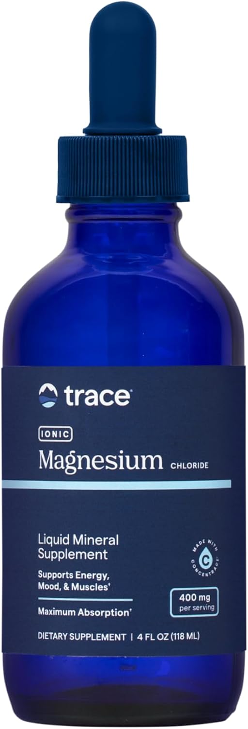 Trace Minerals Ionic Magnesium - Liquid Ionic Magnesium To Support Immune, Brain & Heart Health - Supplement To Aid Energy & Vitality - Supplement With Magnesium & Sodium - 4 Fl Oz (30 Servings)