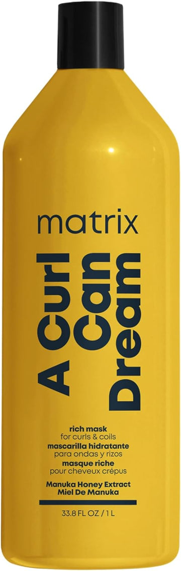 Matrix A Curl Can Dream Rich Mask, Intensely Hydrating, With Manuka Honey Extract, Revives Curls, Adds Shine, Suitable For All Curl Types, 1L