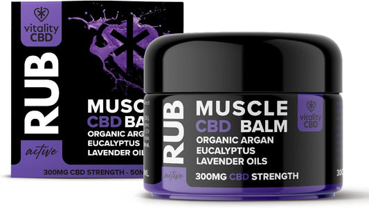 Vitality CBD Active Muscle Balm Rub 300 mg of CBD, 50 ml, NO THC : Amazon.co.uk: Health & Personal Care
