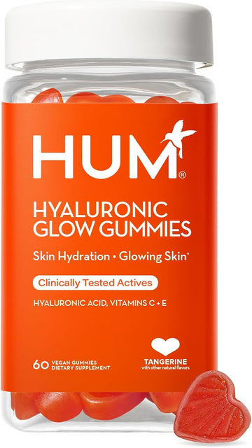 Hum Hyaluronic Glow- Hydrating Skin Supplements For Supporting Collagen Production - Antioxidant-Rich Vitamin C & E For Radiant Glowing Skin - (60-Count)