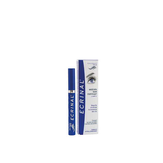Ecrinal Strengthening Black Mascara With Anp2+ Ampoules - Fortifying, Hypoallergenic Mascara For Sensitive Eyes, Volume & Length, Stimulates Growth, Contact Lens Safe, 0.27 Oz