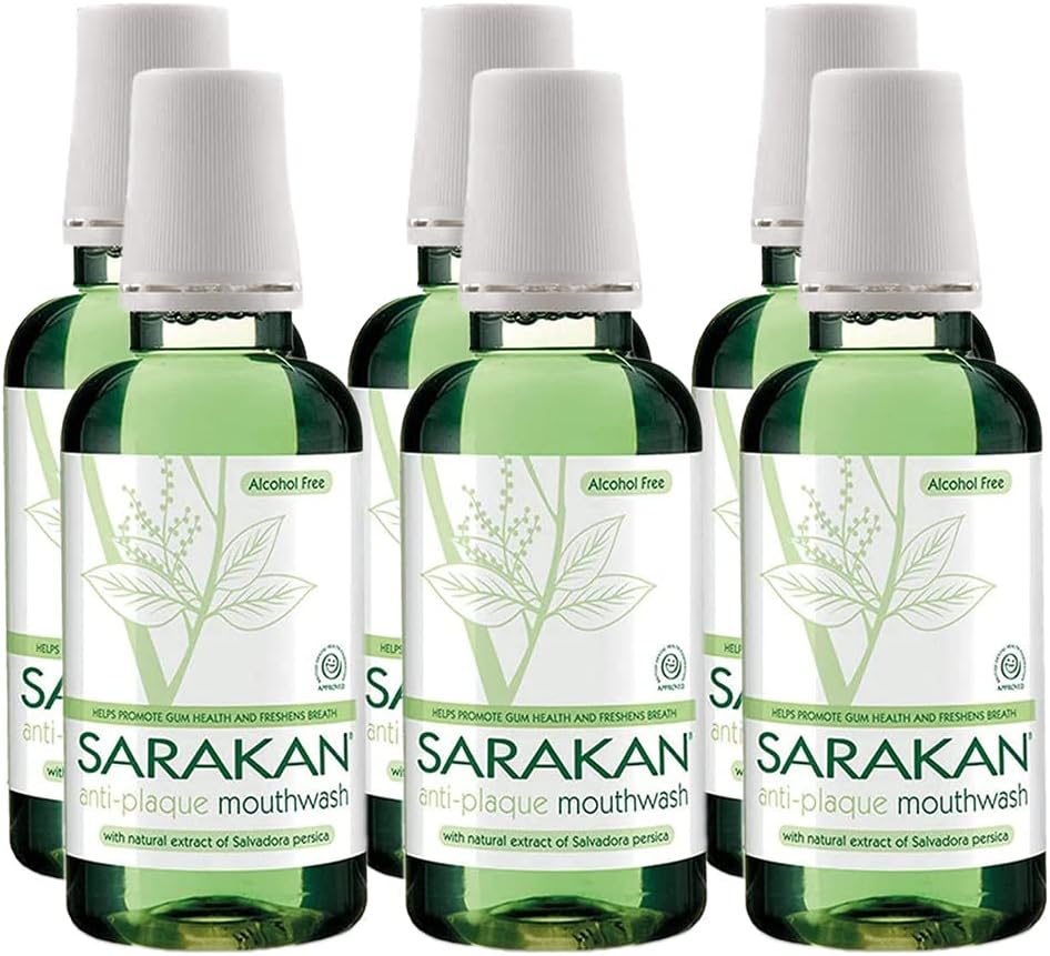 Sarakan Anti-Plaque Mouthwash (300 Ml) | Formulated To Reduce Plaque And Tartar | Alcohol Free | Fluoride Free | Vegan (Pack Of 1)