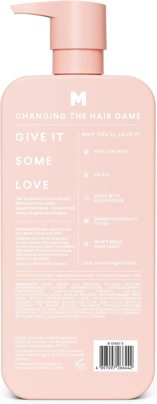 Monday Haircare Haircare Moisture Shampoo 800Ml | Cruelty-Free, Sls & Paraben Free | Dermatologically Tested | For Dry, Coarse And Coily Hair, With Coconut Oil To Hydrate