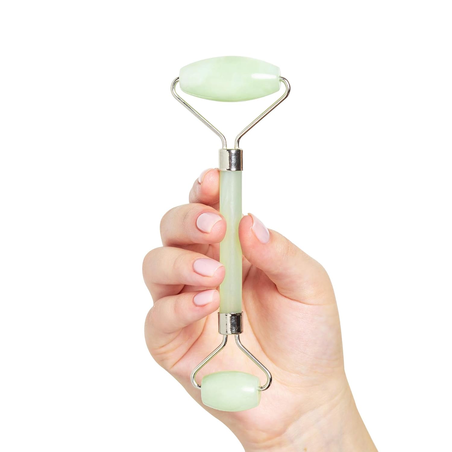 Jade Roller for Face - Improves Skin Tone and Blood Circulation - Skin Care Face Roller Reduces Under-Eye Puffiness and Dark Circles