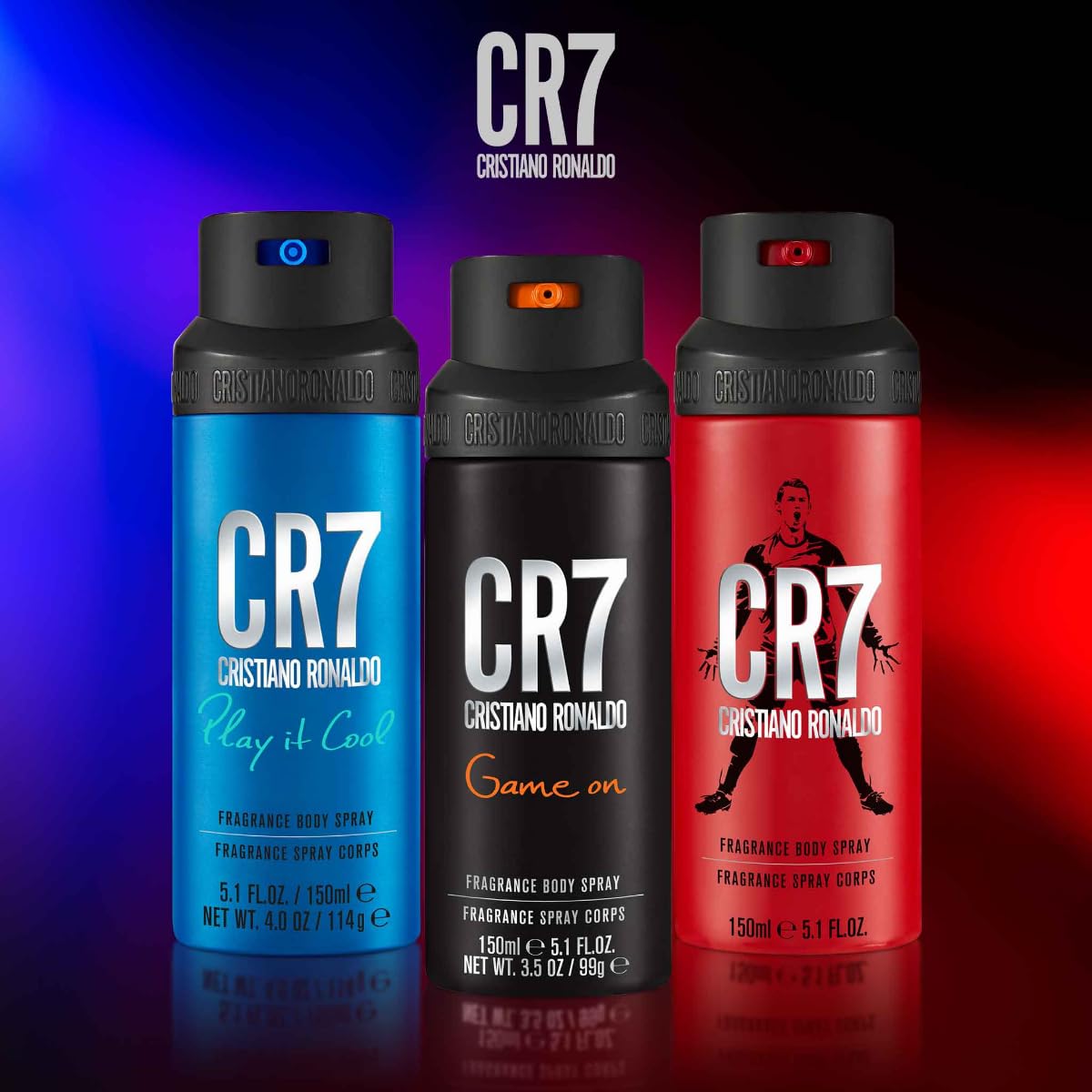 Cr7 Game On Cristiano Ronaldo - Classic Body Spray Scent For Men - With Papaya, Ice, Cedar, And Cashmere Wood - From Cristiano Ronaldo'S Original Men'S Fragrance Collection - 5.1 Oz : Beauty & Personal Care