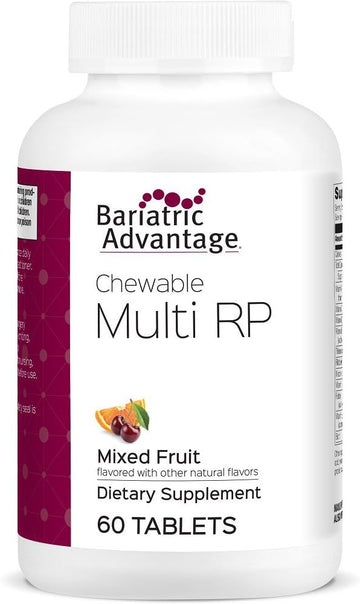 Bariatric Advantage Chewable Multi RP, Daily Multivitamin Designed for Patients of Restrictive Procedures Such As Gastric Band or Balloon Surgery - Mixed Fruit, 60 Tablets