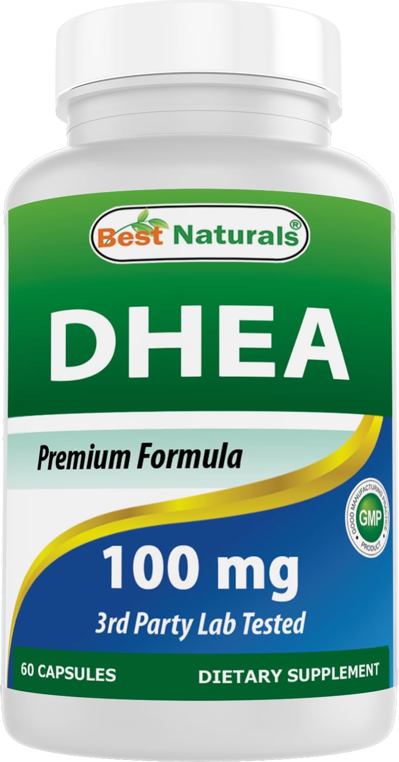 Best Naturals Dhea 100Mg Supplement 60 Capsules - Supports Balanced Hormone Levels For Men & Women - Promotes Healthy Aging - Usa Manufactured