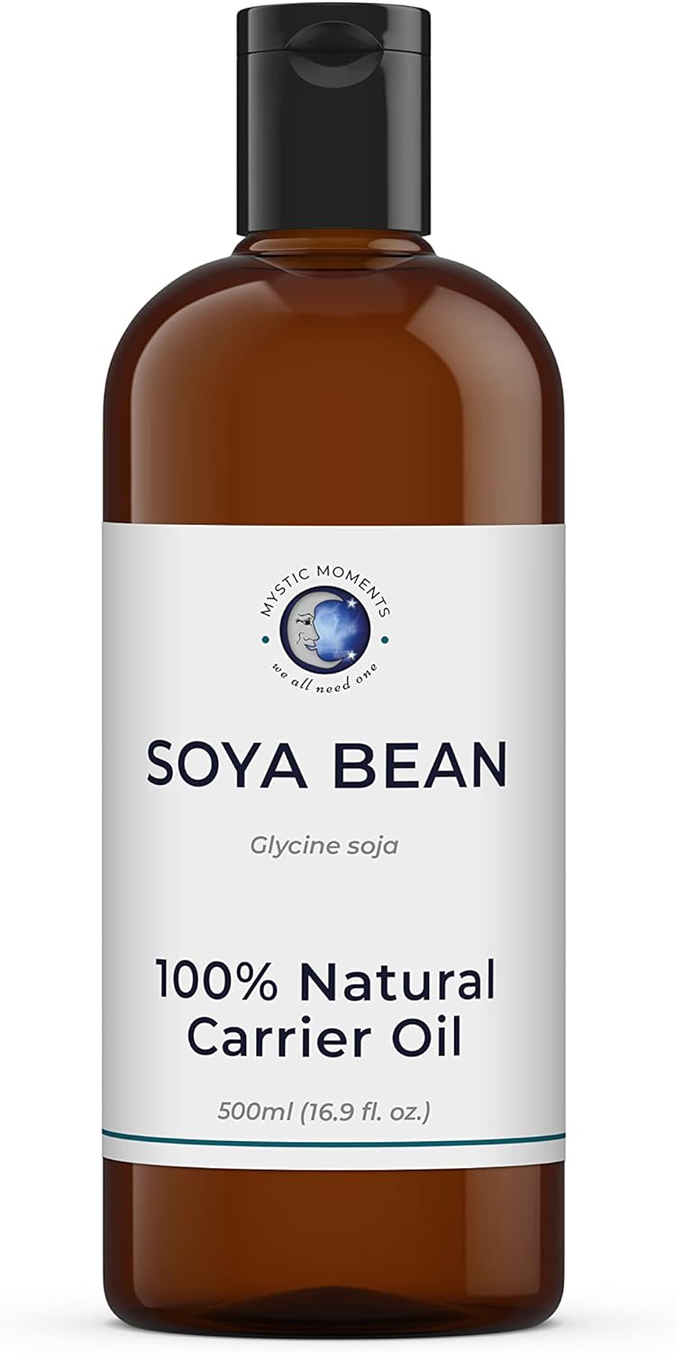 Mystic Moments | Soya Bean Carrier Oil 500Ml - Pure & Natural Oil Perfect For Hair, Face, Nails, Aromatherapy, Massage And Oil Dilution Vegan Gmo Free