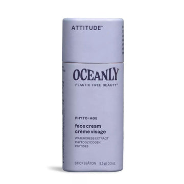 Attitude Oceanly Face Cream Bar, Ewg Verified, Plastic-Free, Plant And Mineral-Based Ingredients, Vegan And Cruelty-Free Beauty Products, Phyto Age, Unscented, 0.3 Ounce