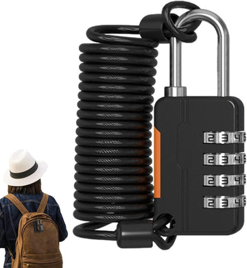 Combination Cable Lock – 4-Digit Anti-Theft Security Lock for Bicycles, Doors, and More | Durable Cable Chain Password Lock for Bike Accessories