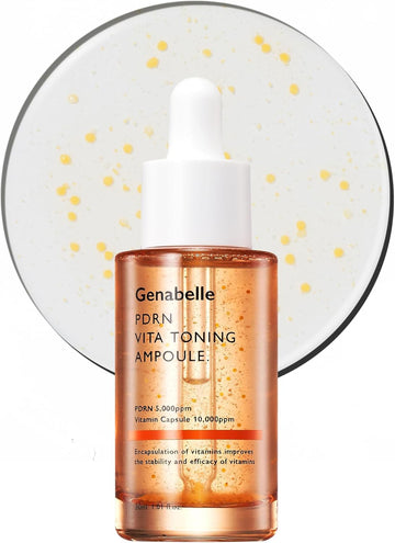 Pdrn Vita Toning Ampoule - Lightweight Glass Skin & Toning Ampoule With Vitamin B, C, E, Pdrn, Serum For Blemishes, Fine Lines And Rough Skin Texture, 1.01 Fl Oz