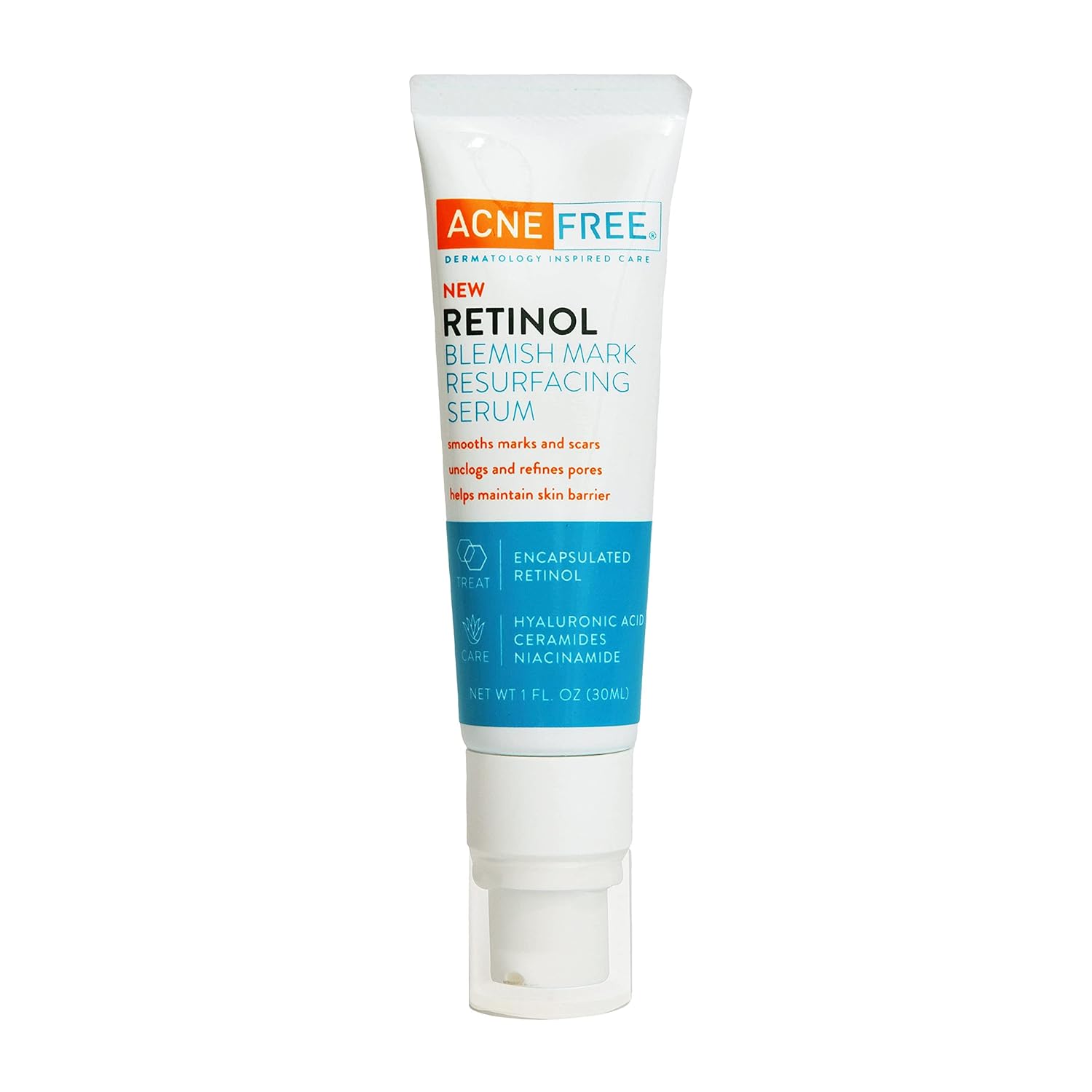 Acnefree Retinol Blemish Mark Resurfacing Serum With Hyaluronic Acid, And Niacinamide | Helps To Reduce The Appearance Of Acne Marks | Redness Control | 1 Ounce