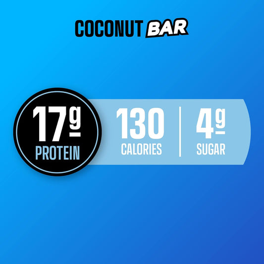 Built Protein Bars, Coconut, 12 Count, 1.73Oz Bars, Gluten Free Protein Snacks With 17G Of High Protein. Chocolate Protein Bar Only 130 Calories & 4G Sugar, Great On The Go Protein Snack Or Breakfast