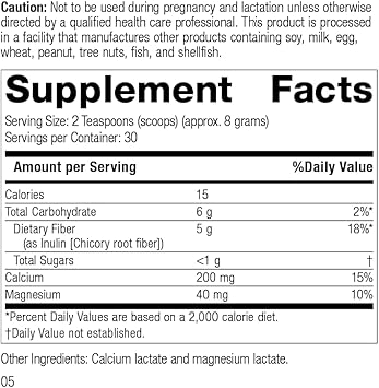 Standard Process Prebiotic Inulin - Whole Food Immune Health And Immune Support, Digestion And Digestive Health, Gut Health And Bone Health With Magnesium Lactate, Calcium Lactate, And More - 9 Ounce