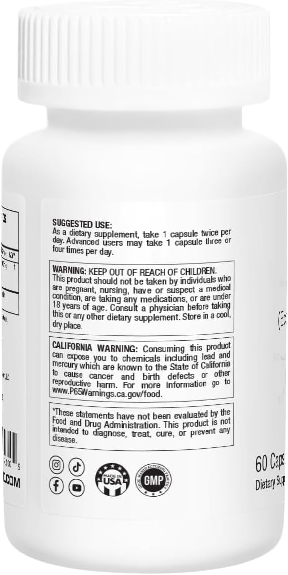 Gorilla Mind Ecdysterone - Complexed with Hydroxypropyl-?-Cyclodextrin for Enhanced Bioavailability (500 mg x 60 Capsules) : Health & Household