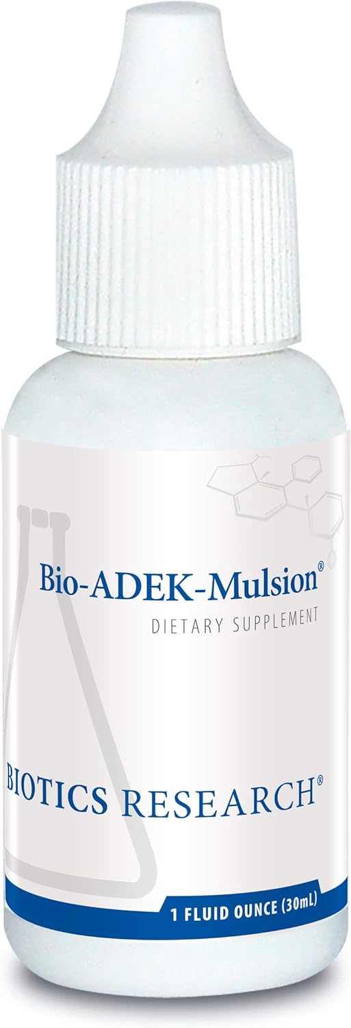 Biotics Research Bio Adek Mulsion - Emulsified Formula, Improved Bioavailability, Supports Healthy Immune Responses, Bone Health, Eye Health, Cardiovascular Health, 1 Fl Oz